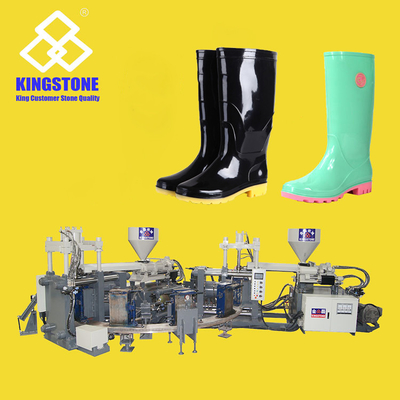 Los niños adultos patean la fabricación estación de la máquina 12 del abrelatas automático Gumboots