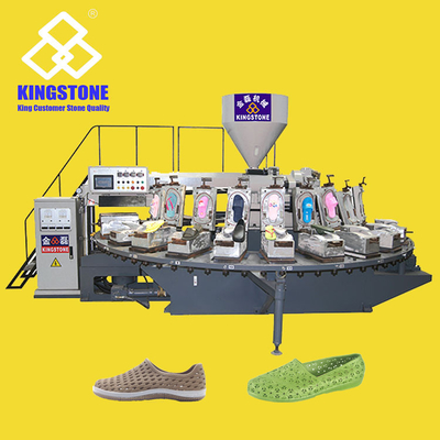 Máquina de fabricación rotatoria plástica para la operación fácil de los zapatos/de las sandalias del PVC