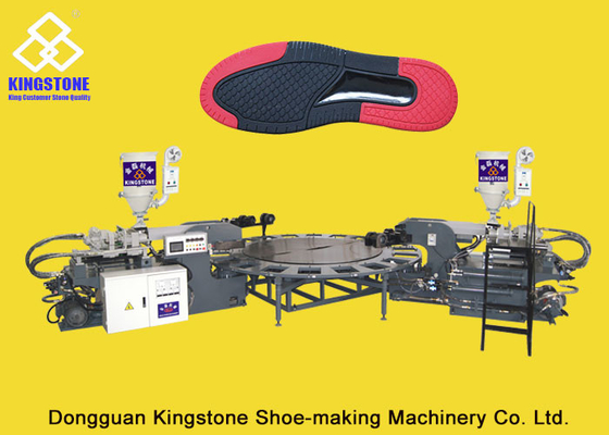 Máquina de la inyección del PVC del color doble única para la fabricación de Outsole de los zapatos de los deportes