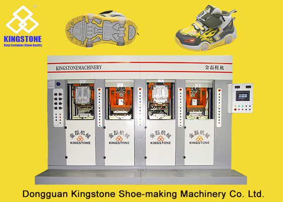 Máquina de fabricación del zapato de seguridad de las estaciones del ahorro de la energía cuatro única con el motor servo