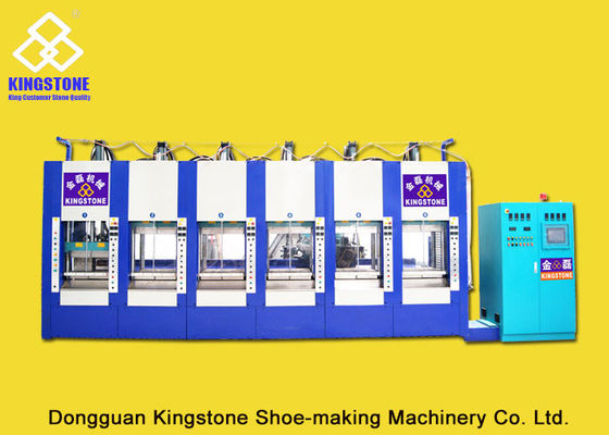 Seis máquinas del moldeo a presión de los zapatos del plástico de las estaciones para la fabricación de los lenguados del deslizador de EVA