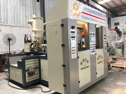 Dos lenguado del PVC TPR de los inyectores TPU TR de las estaciones dos que hace las máquinas con el sistema servo los 3.5*3.8*2.8m