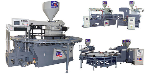 Zapatos plásticos rotatorios que hacen la máquina para los deslizadores de las sandalias de las botas del cortocircuito del PVC Jelly Shoes