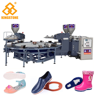 Máquina rotatoria del PVC Jelly Slippers Sandals Injection Molding del tipo 1/2 colores con el sistema servo