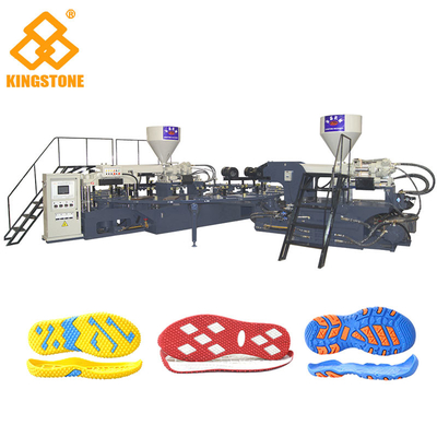 Única máquina de fabricación rotatoria automática llena del PVC solo color Outsoles para los zapatos del deporte