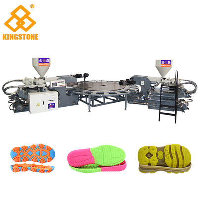 Única máquina de fabricación del zapato rotatorio automático de PVC/TPR, máquina que moldea de la inyección directa de Outsole