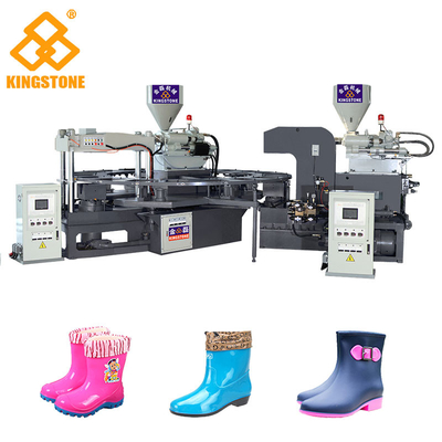 Botas cortas rotatorias/zapatos de la inyección plástica del PVC que hacen color de la máquina 2