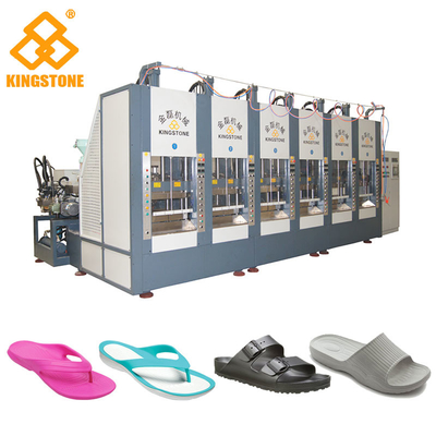 Deslizador de EVA que hace zapato la única máquina de fabricación con la cadena de producción completa/6 estaciones