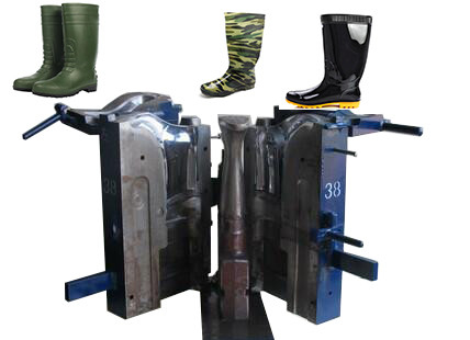 Molde del PVC del color de 800 kilogramos el 1/2 único de lluvia de la bota del zapato plástico del molde para el fabricante del molde de la bota de la seguridad