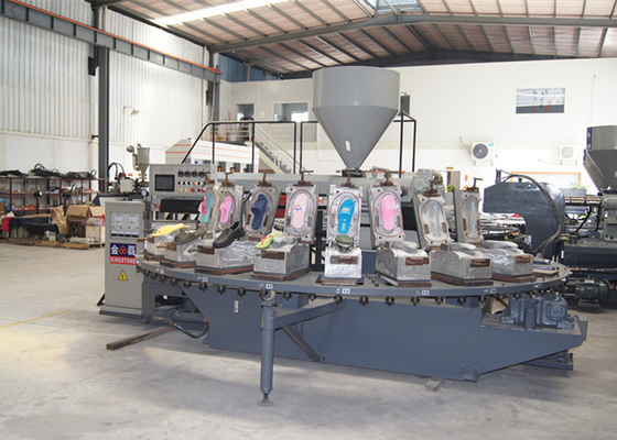 Equipo de fabricación de calzado de PVC Inyección rotativa de servomotor de 24 estaciones