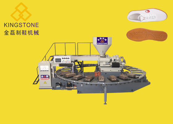 Única máquina de fabricación rotatoria automática llena del PVC solo color Outsoles para los zapatos del deporte