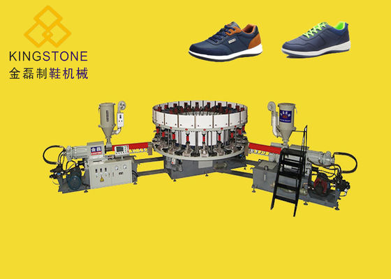 El deporte doble rotatorio de la INMERSIÓN del color calza/la máquina del moldeo por inyección de la lona