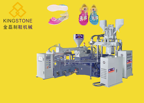 20 zapatos plásticos automáticos rotatorios de las sandalias del color de las estaciones 3 que hacen la máquina