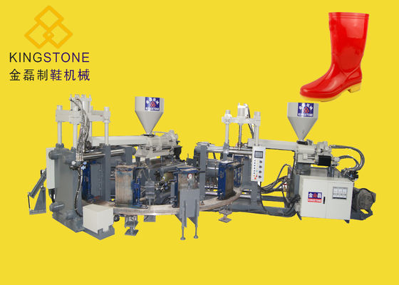 PVC Gumboots de 2 colores/bota de lluvia que hace equipo la estación rotatoria 12