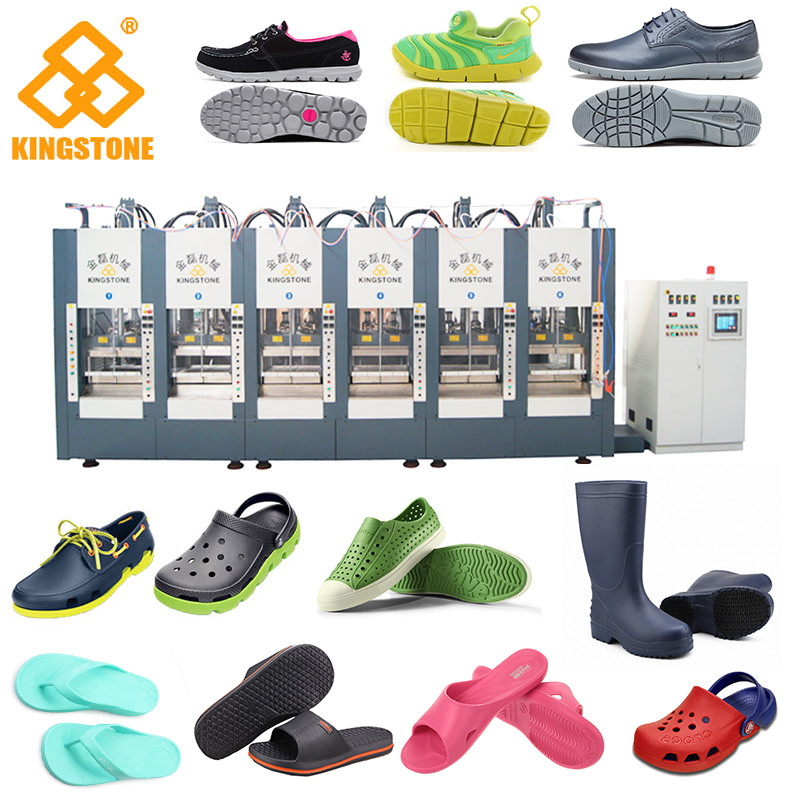 Traviesas de plástico EVA Chappal que hace la máquina Tipo vertical 10 estaciones
