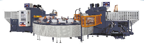 Máquina de fabricación automática del zapato rotatorio de 2-3 personas única para los productos fríos del tiro de EVA